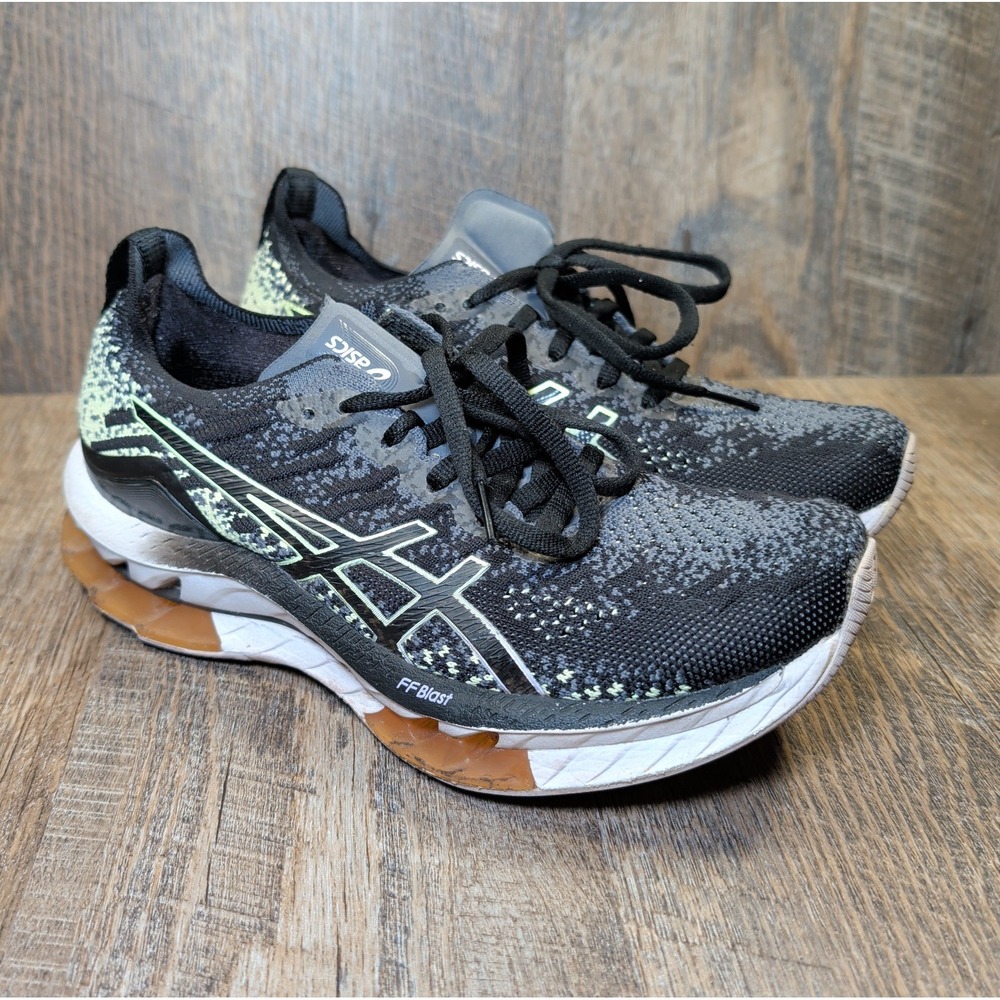 Asics GEL-Kinsei Blast Running Womens Size 7.5 1012B068 Black Illuminate Yellow